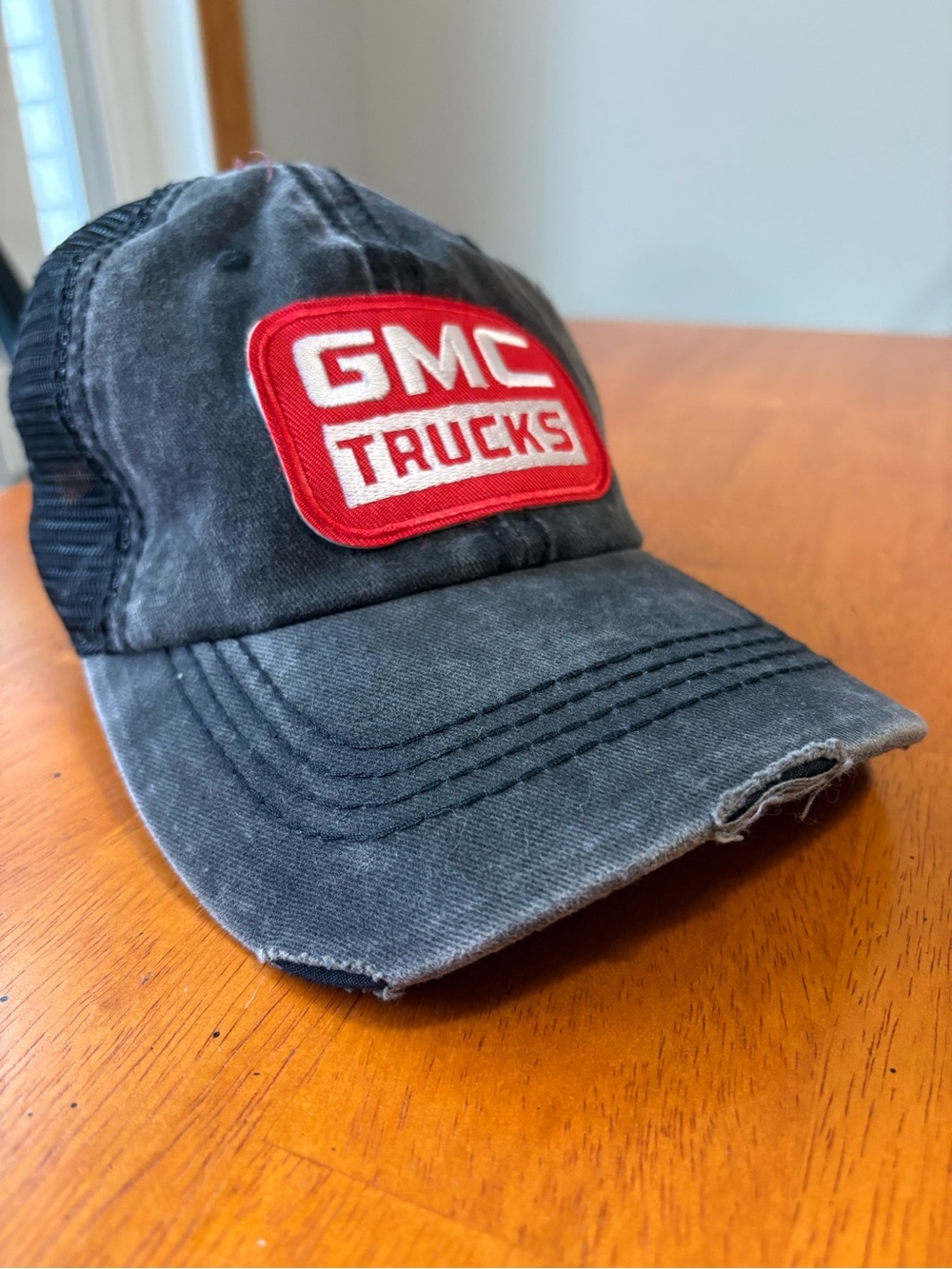 Vintage vibe GMC Trucks Distressed Patch Trucker Hat